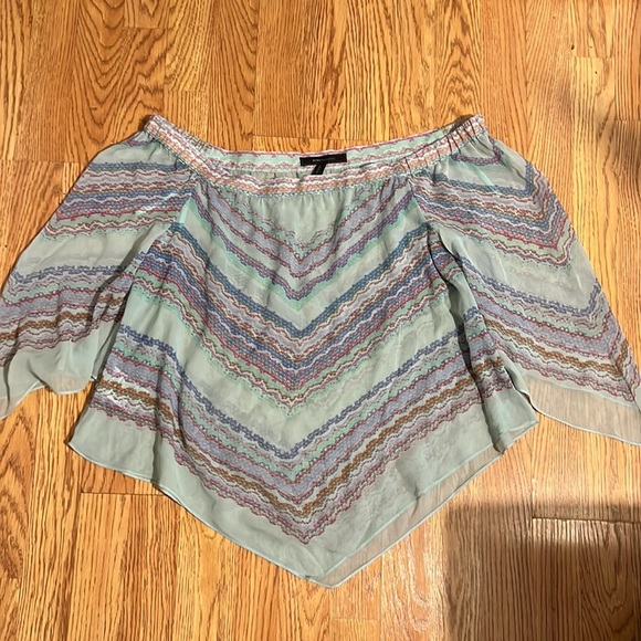 BCBGMaxazria Olivia Off the Shoulder Silk Top - Picture 2 of 7